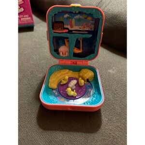 Vintage Polly Pocket 2018 Polly Pocket Pink Present Blue Ribbon Beach ne